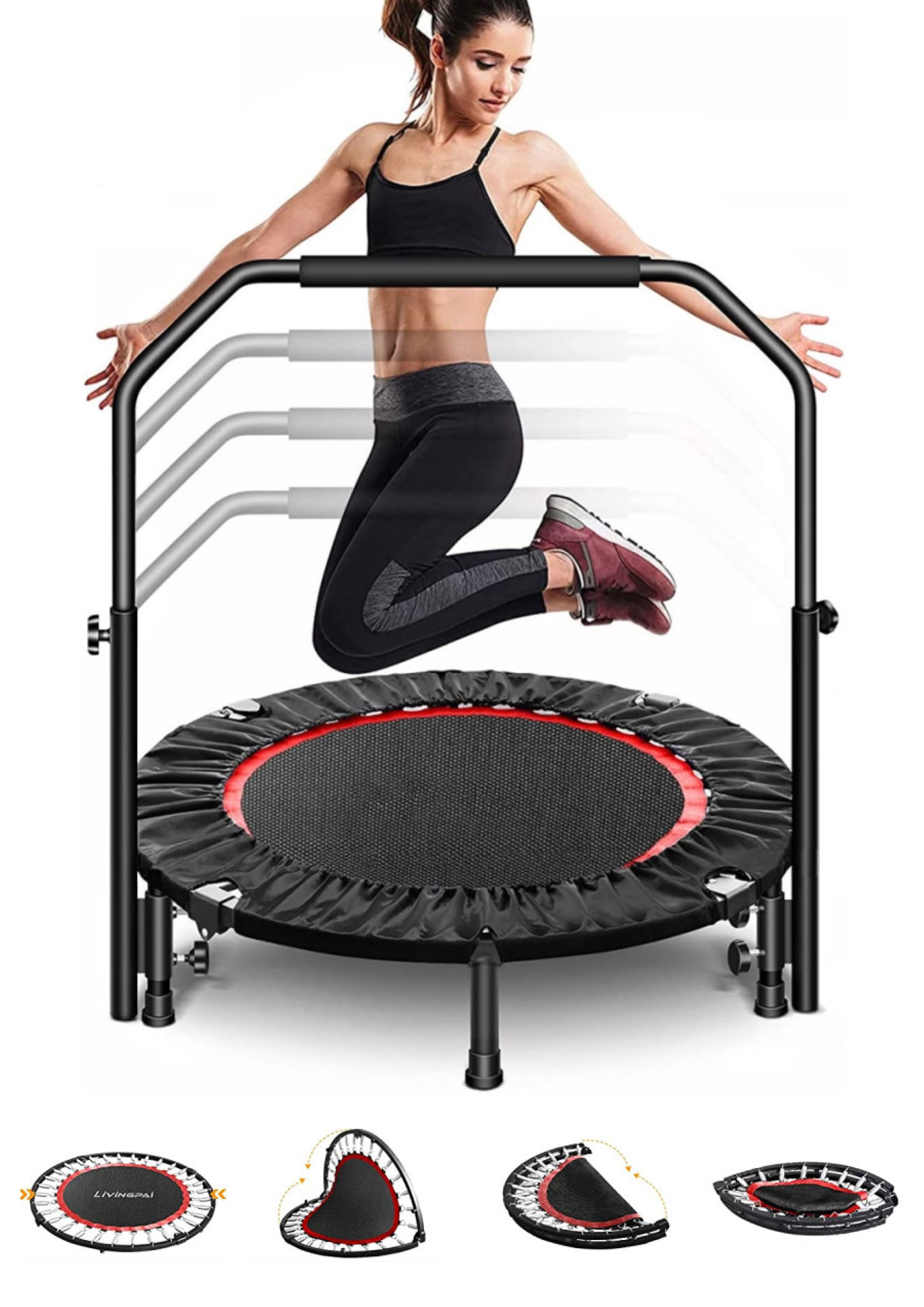 trampolina z uchwytem